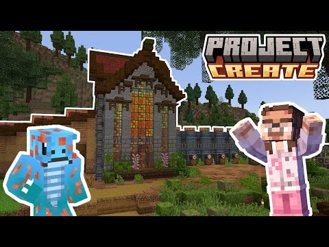 I built a FAST ANDESITE FARM in Minecraft Create Mod! (Ft. Dejojotheawsome)
