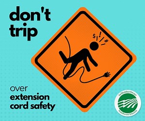 Don’t trip! Electrical Safety Foundation International (ESFI) has you covered when it comes to extension cord safety this summer. 👀 Ensure extension cords are visible and not running across high-traffic areas. 🔨 Do not nail or staple extension cords to any surface. ⚠️ Do not plug multiple extension cords together. 🔌 Indoor extension cords cannot be used outdoors. 💦 Keep cords clear of standing water. Learn more extension cord safety tips at www.esfi.org/reaching-to-safety-use-extension-cords
