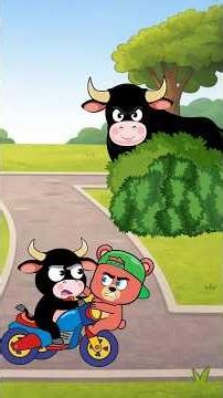 🎶 Bo Bo Bo, Boi 🐂 da Cara Preta Pega criança Desobediente 🙅‍♂️🏃💨 #shorts #infantil #desenho #boi