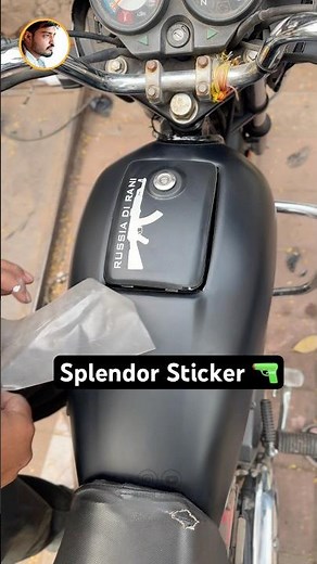 Splendor Sticker 🔫 #shorts #bikesticker #splendorplus #modified