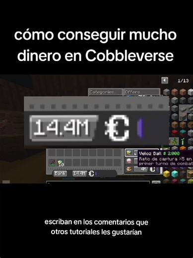 Cómo ser millonario en Cobbleverse: Tutorial de Minecraft