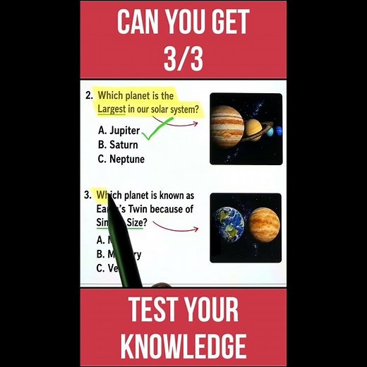 Quick Space Facts Quiz with Answers #shorts