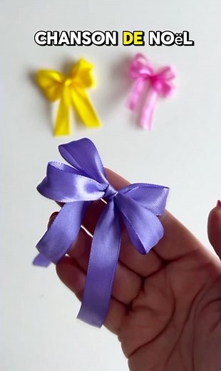 Very easy DIY ribbon bow tutorial 🎀Make satin ribbon bows with your fingers 🎀