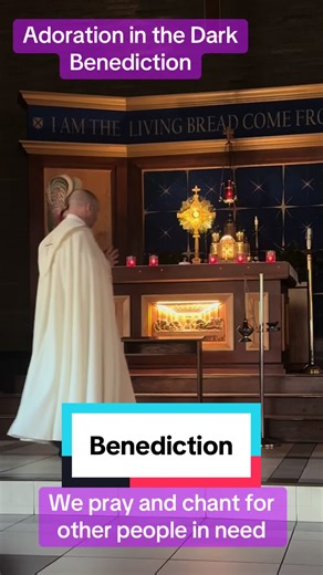Adoration in the dark Finished with benediction, these incredible men were chanting the final prayers and offering them for other people. Allow me to continue to pray for you. #catholic #lent #adoration #love #god