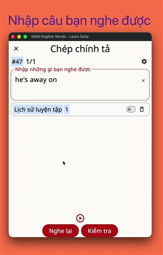 away - nghe chép chính tả - 5000 english words #luyennghetienganh #5000englishwords