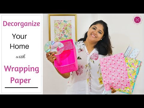 How To Decorate Home with Wrapping paper / DIY Home Decor Ideas On A Budget