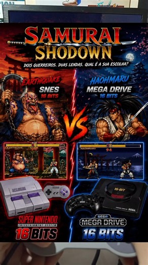 SNES vs. SEGA: SAMURAI SHODOWN #retrogaming #videogames #retrogames