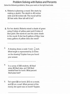 Problem Solving with Ratios and PercentsSolve the following pr... | Filo