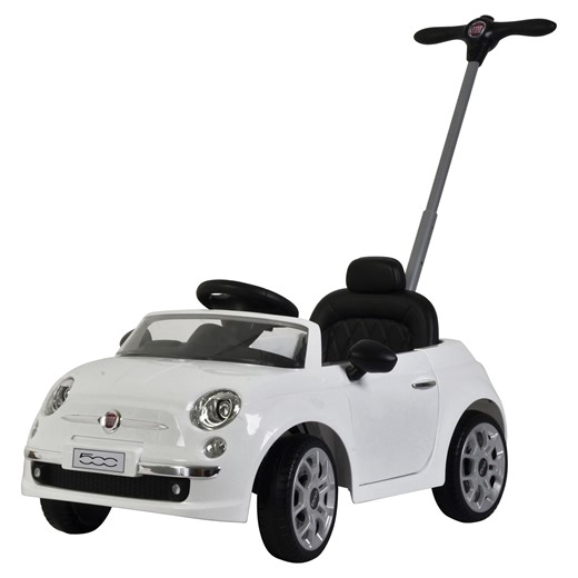 Best Ride On Cars 2-in-1 Fiat 500 Baby Toddler Push Car Stroller, White