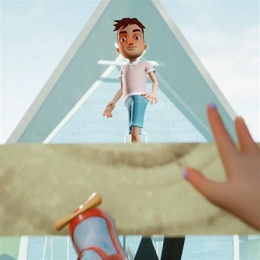 Quentin Falling Down 💔 #shorts #helloneighbor #gaming