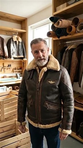 Classic Leather Aviator Jacket – Style That Never Fades