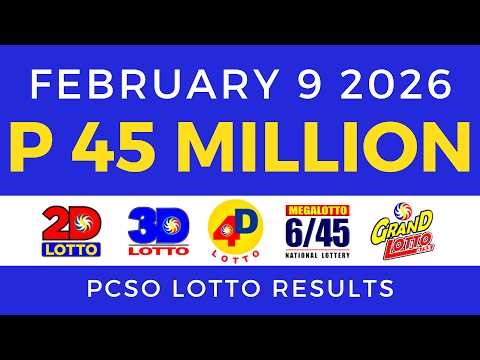 Lotto Result Today 9pm February 9 2026 PCSO