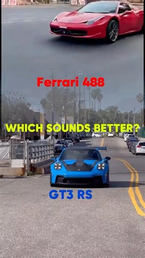 Porsche GT3 RS Exhaust vs Ferrari 488 — Sound Battle 🔊 #shorts