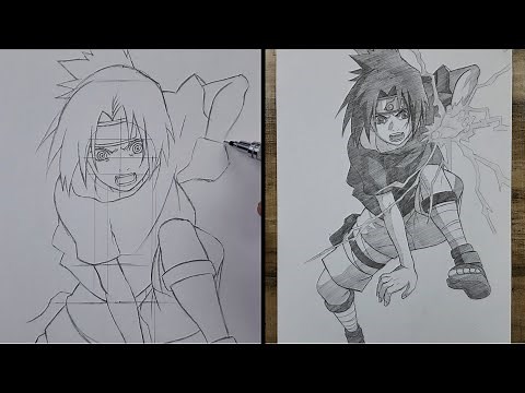 How to draw Sasuke Uchiha with Chidori ! | Naruto | ss_art1