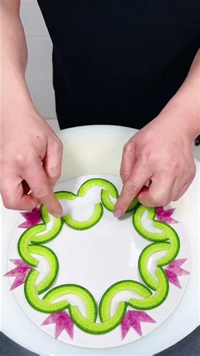 Top chefs teach you how to use cucumbers to make exquisite dish decorations!#fruitcarving
