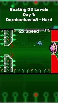 Beating Geometry Dash Levels Day 1: Dorabaebasic8