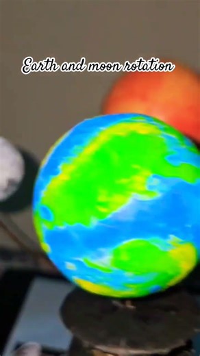 Earth & moon rotation working model #handycrafts #creativity #model #school #physics #project #craft