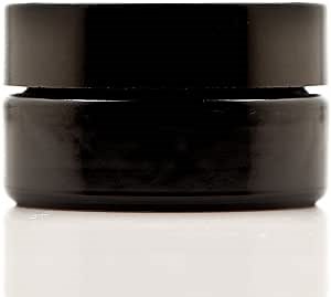 Infinity Jars 30 Ml (1.1 fl oz) Black Ultraviolet Glass Cosmetic Jar with Screw Top Lid | Airtight UV-Blocking Refillable Container for Creams, Balms, Herbs & Essential Oils