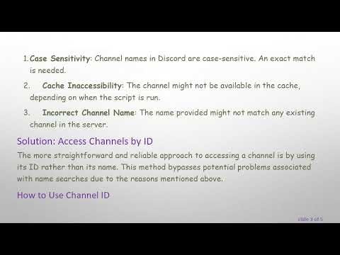 How to Fix the Issue of Not Finding a Channel by Name in Discord Bot Development