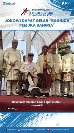 Jokowi Receives “Baginda Pemuka Bangsa" Traditional Title, Lampung Figure: It Does Not Represent ...