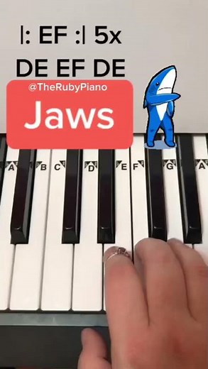 Jaws Piano Tutorial 🦈 😱 #shorts #piano