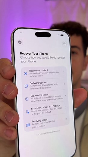 🚨 iOS 27 just changed iPhone Recovery Mode forever! Your iPhone can now diagnose itself, repair software issues, and even restore iOS WITHOUT a Mac or PC 🤯📱 #iOS27 #iPhoneTips #TechTok #AppleTips #AppleNews
