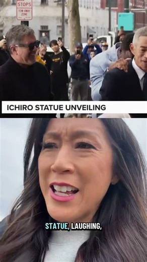 Ichiro statue unveiled with broken bat