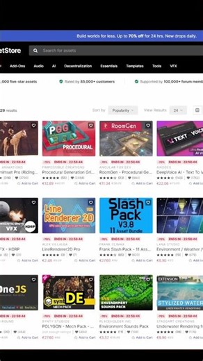 The BEST assets for your games with a 70% DISCOUNT on UNITY! 🚨 Hurry, they're going fast! #Shorts