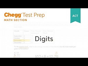 ACT Math: Digits - Chegg Test Prep