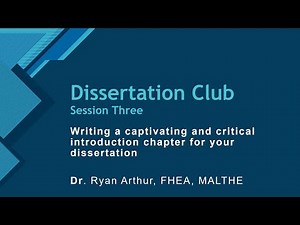 How to write a critical and captivating Introduction chapter for your dissertation / project