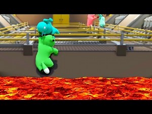 DONT FALL IN THE LAVA! (Gang beasts Multiplayer)