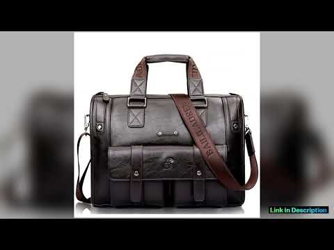 Men Leather Briefcase Large Capacity Business Handbag Messenger Bags Male Vintage Shoulder Bag Mens