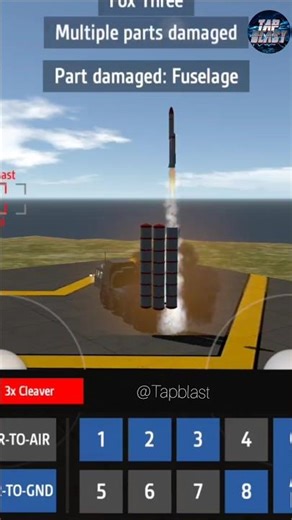 Insane Missile Attack 😱 | SimplePlanes Mobile #shorts