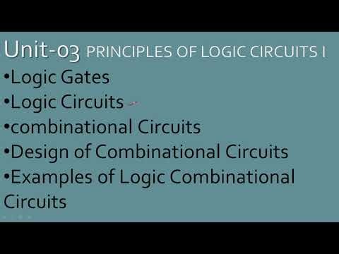 Logic Circuits || MCS-12 (Computer Organization and Assembly Language Programming)Block01 Unit-3