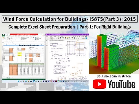 Wind Force Calculation for Buildings-IS875(Part3)- Part1 | Excel Sheet Preparation | ilustraca
