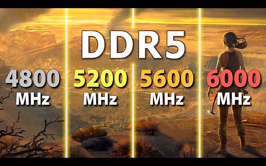 DDR5 - 4800 vs 5200 vs 5600 vs 6000 MHz | 1080p分辨率6款游戏对比测试 | R9 7950X   X670E