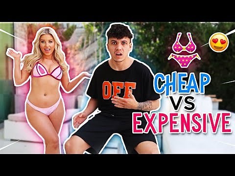 GUESSING Cheap VS Expensive BIKINIS On My GIRLFRIEND
