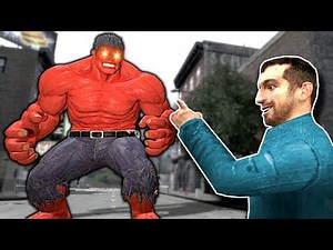 DON'T ANGER RED HULK! - Garry's Mod Gameplay