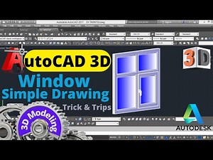 AutoCAD 3D How to Draw 3d Window Simple