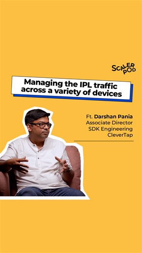 1.6K views · 16 reactions | Handling millions of concurrent users during IPL isn't a cakewalk, but CleverTap makes it happen. Join us as Darshan Pania, Associate Director, SDK Engineering of CleverTap takes us through the architecture and technologies employed in this process. #SCALER #IPL | SCALER | Facebook