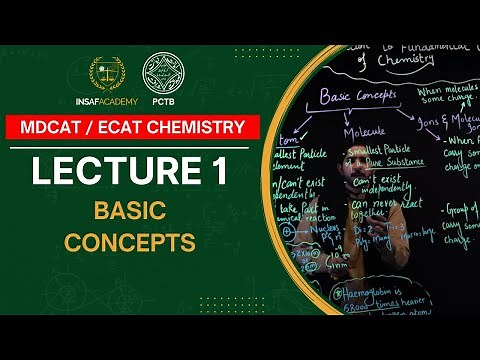 Chemistry MDCAT / ECAT | Lecture 01 | Basic Concepts | PCTB Insaf Academy