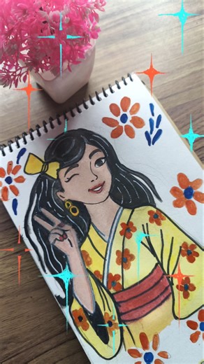 Cute Girl Drawing 😍 | Easy Art for Beginners#art #sensibleartist #shorts