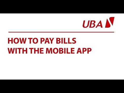 How to pay bills with the UBA Mobile Banking App