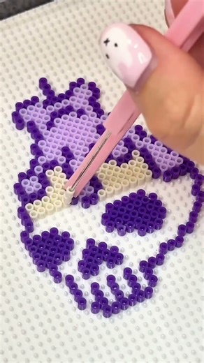 Pixie Beads Halloween Craft | DIY Mini Fuse Bead Art | Bead ASMR #fusebeads #pixelart