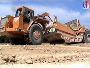 **SCRAPER ACTION** LGV Est - CAT D10R & 631E, Entr. Muller, Rapsécourt, France, 16.07.2003.