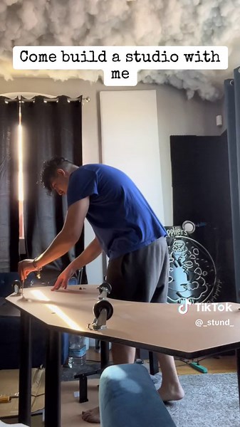 A craftsman at work 👀 #build #diy #firestudio #studio #musicstudio