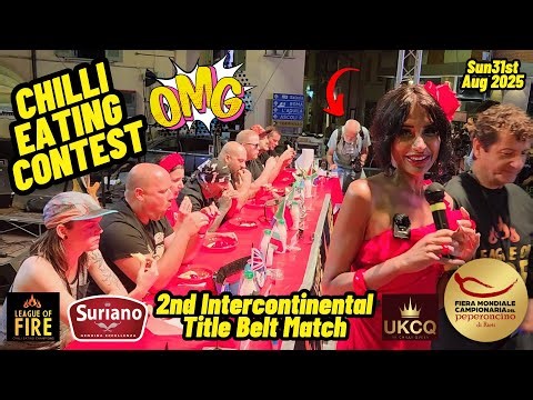 🌶️ EPIC Pepper Eating! 2nd Intercontinental Belt Match in Rieti, Italy - UK Chilli Queen 31 Aug 2025
