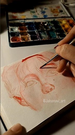 *BTS* eyes using only one colour ❤️ |Watercolor painting #artcommunity #explorepage #monochrome