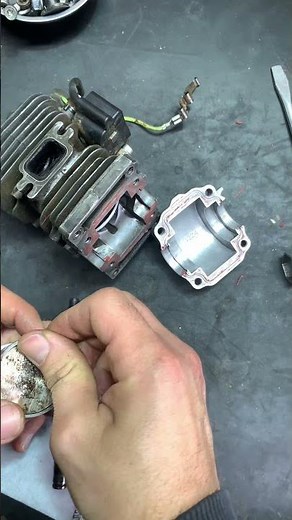 Stihl Ms 170 piston segment assembly #chainsaw #stihl #stihlchainsaw
