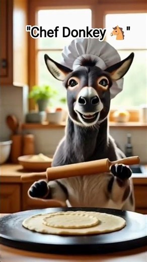 The chef Donkey 🐴🫏 is here ✨ #chef #funnyvideo #donkey #aivideo